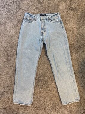 Abercrombie & Fitch Light Blue Loose Fit Jeans